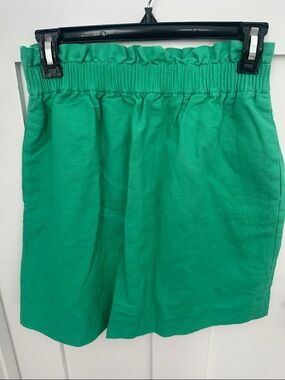 J.Crew Green Elastic Waist Skirt